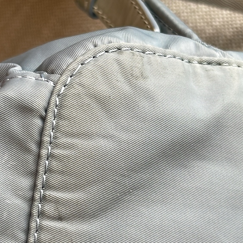 Prada Tessuto Nylon Leather accented backpack grey - Picture 9 of 12